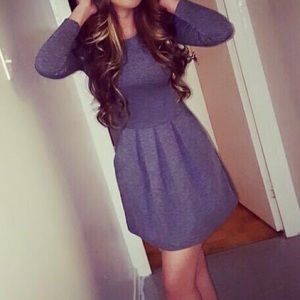 Grey Long sleeve dress